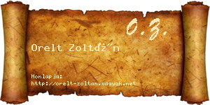 Orelt Zoltán névjegykártya